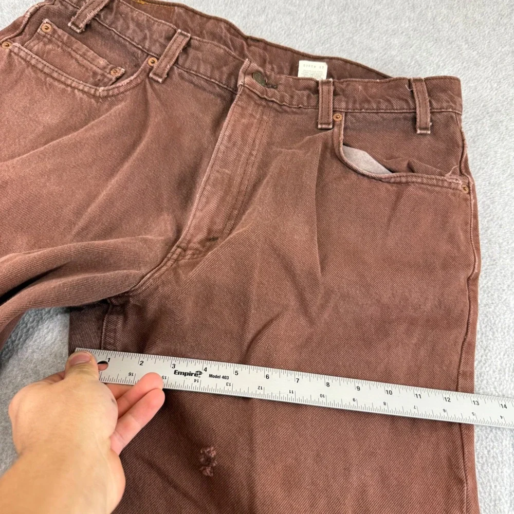 Levis 550 Relaxed Fit Mens 34x32 Brown Vintage 90s Made in USA Jeans